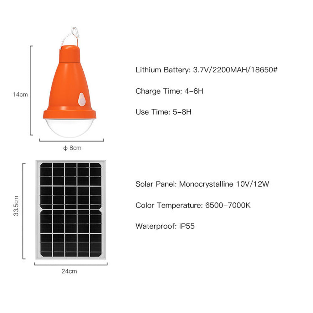 YH1009-4 4 Led bulbs Outdoor Camping Tent Bulb Solar Remote Bulb With Panel