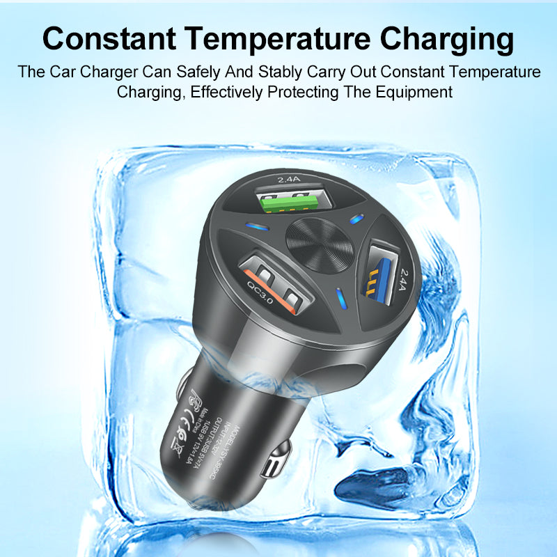 YSY-395KC Car Universial Triple Port USB Quick Power Charger
