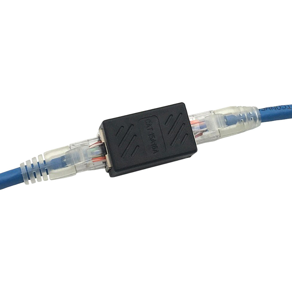 Ethernet Cable Adapter 8P8C RJ45 Lan Cable Extension Connector Female to