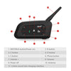 EJEAS V6 Pro 1200m Motorcycle Bluetooth Helmet Intercom CSR 2.4GHz FM 6 Riders