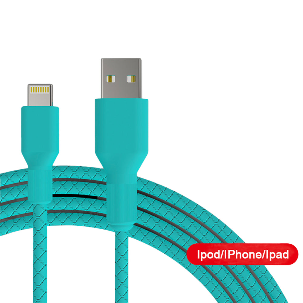 Liquid Soft Glue USB Fast Charger Cable for Apple iPhone iPad Mini Device