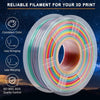PLA 3D Filament 1.75mm Rainbow-G 1KG/Roll