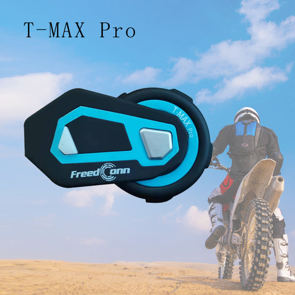 T-Max Pro Motorcycle Intercom Bluetooth Helmet Headset 6 Riders BT 5.0 1200M FM