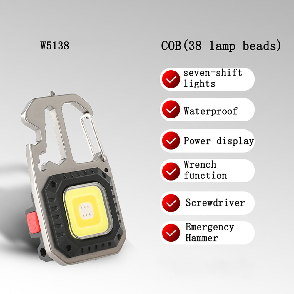 W5138 38 Lamp Beads Cob Rechargeable Keychain Light