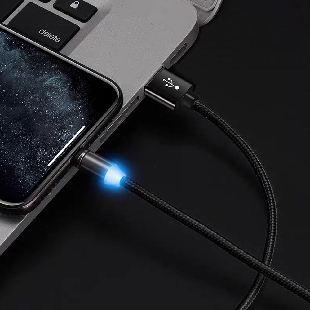 Magnetic Mobile Phone Charger Cable 1M, 2M USB to Type-C Micro USB Lightning
