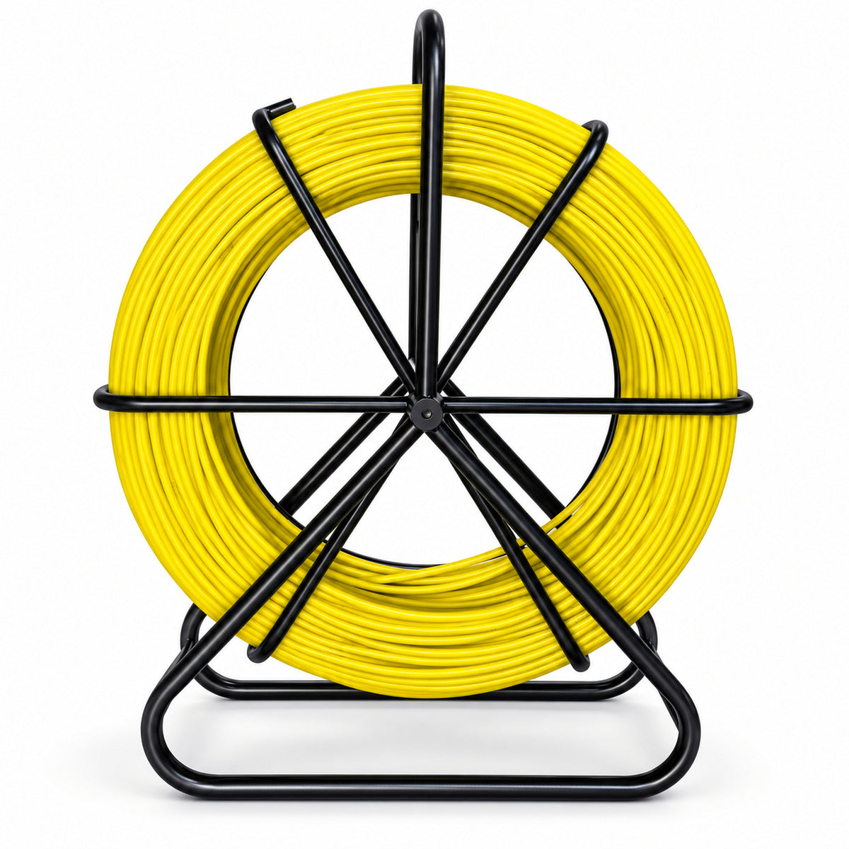 130m x 6mm Cable Pulling Rod Duct Rodder Fish Tape Reel Stand Wire Threader