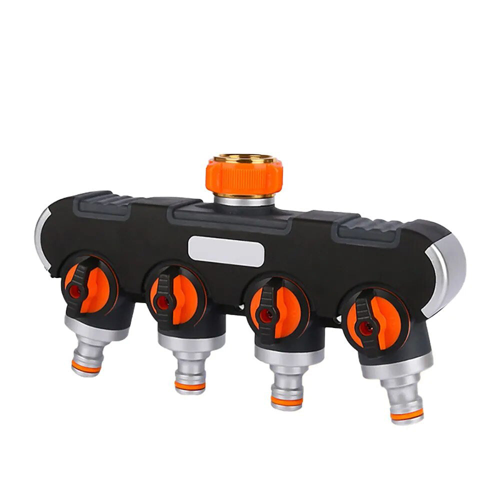 1/2" 3/4" 4 Way Garden Tap Connectors Garden Hose Pipe Splitter Main image