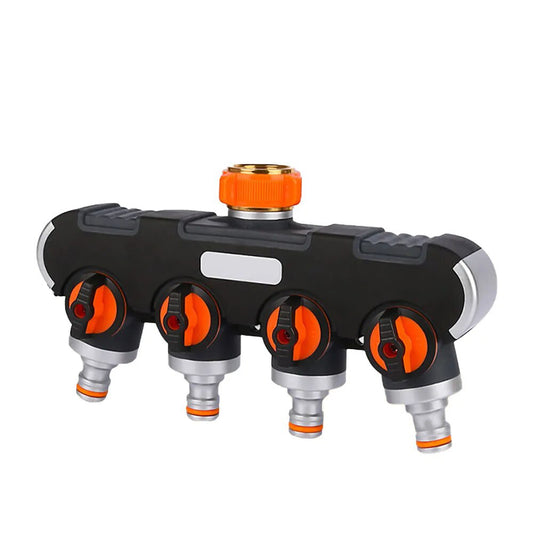 1/2" 3/4" 4 Way Garden Tap Connectors Garden Hose Pipe Splitter
