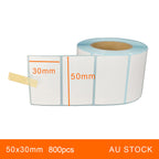 100 Roll 50x30mm 800pcs High Quality Direct Thermal Labels