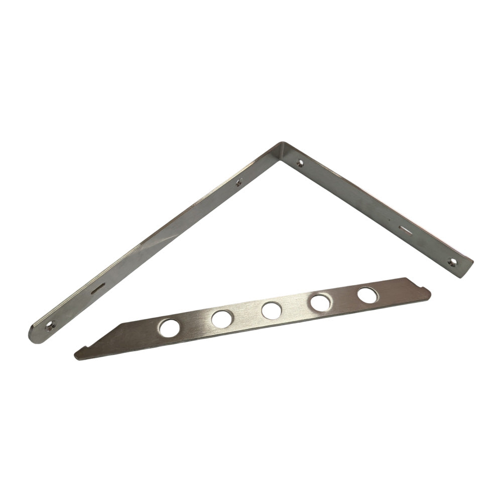 1 PAIR Stainless Steel Detachable L Triangle Shelf Bracket Wall Mount