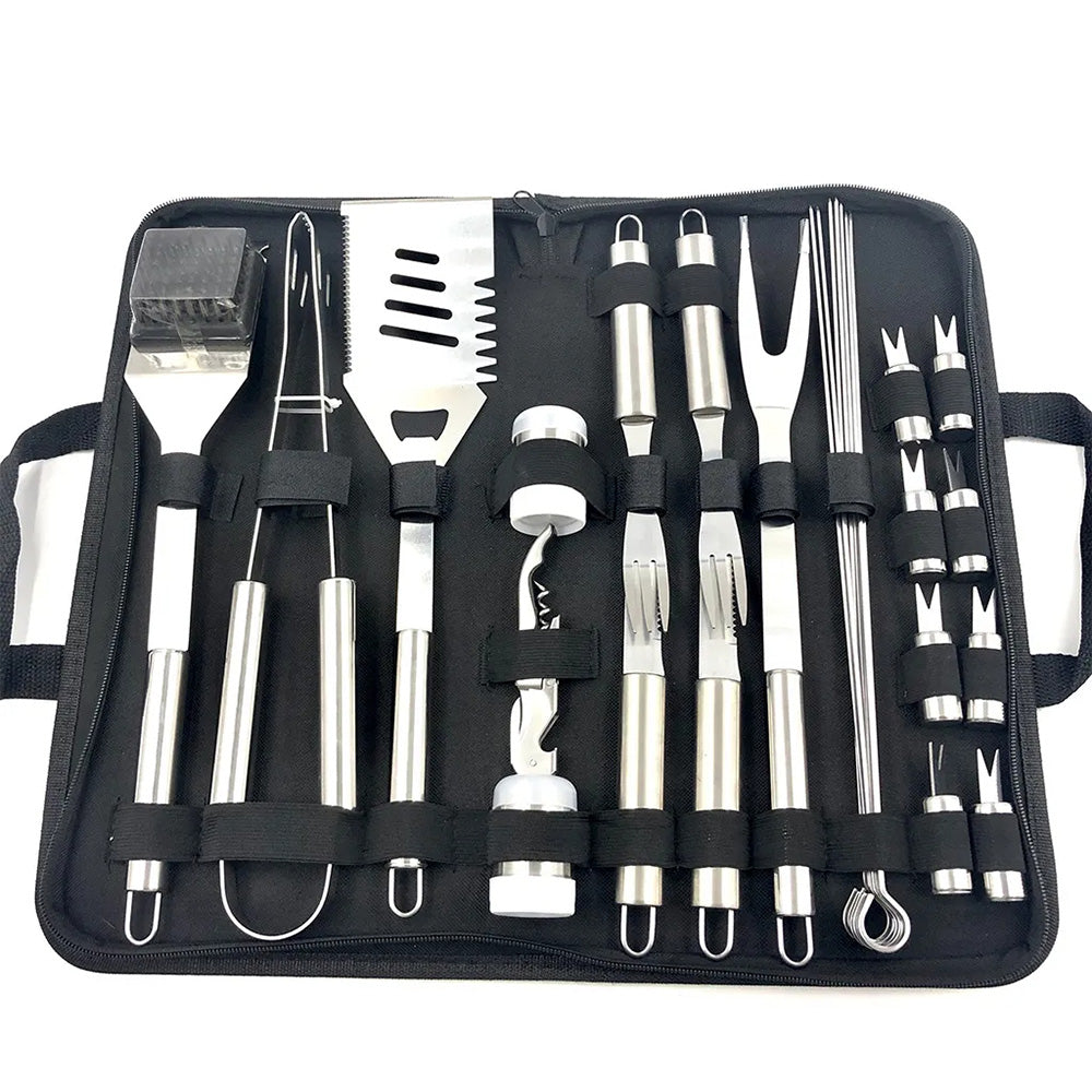 29 pcs Outdoor Barbecue Grilling Spatula Clip Fork Cutter Tools with Bag Main image