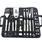 29 pcs Outdoor Barbecue Grilling Spatula Clip Fork Cutter Tools with Bag