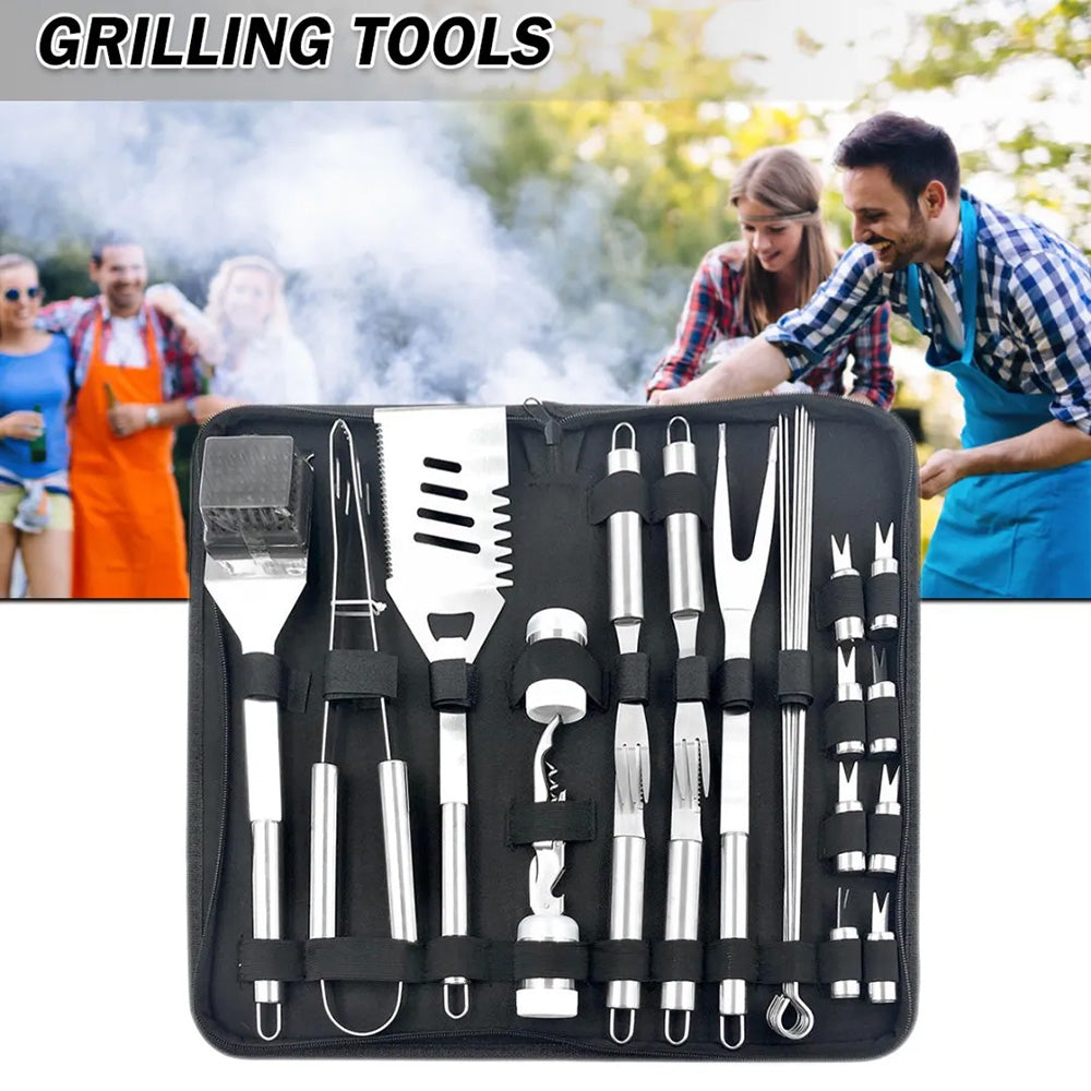 29 pcs Outdoor Barbecue Grilling Spatula Clip Fork Cutter Tools with Bag Secondary image