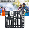 29 pcs Outdoor Barbecue Grilling Spatula Clip Fork Cutter Tools with Bag