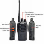 2 PCS BF-888S  5W UHF Radio