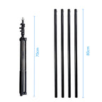 2.7x3m Photo Backdrop Stand Kit Telescopic Rod Bracket