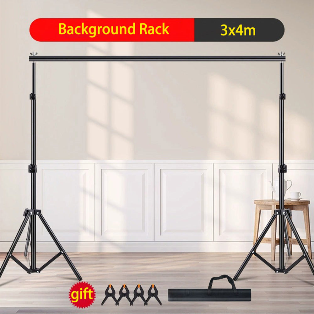 3 x4m Extra rough Photo Backdrop Stand Kit Telescopic Rod Bracket Main image