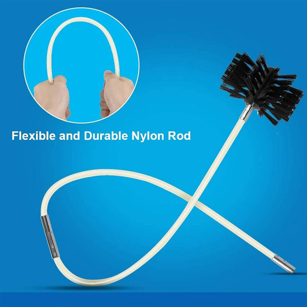 30 pcs Chimney Cleaning Brush Kit Duct Vent Cleaning Set Sweep Brush Tool