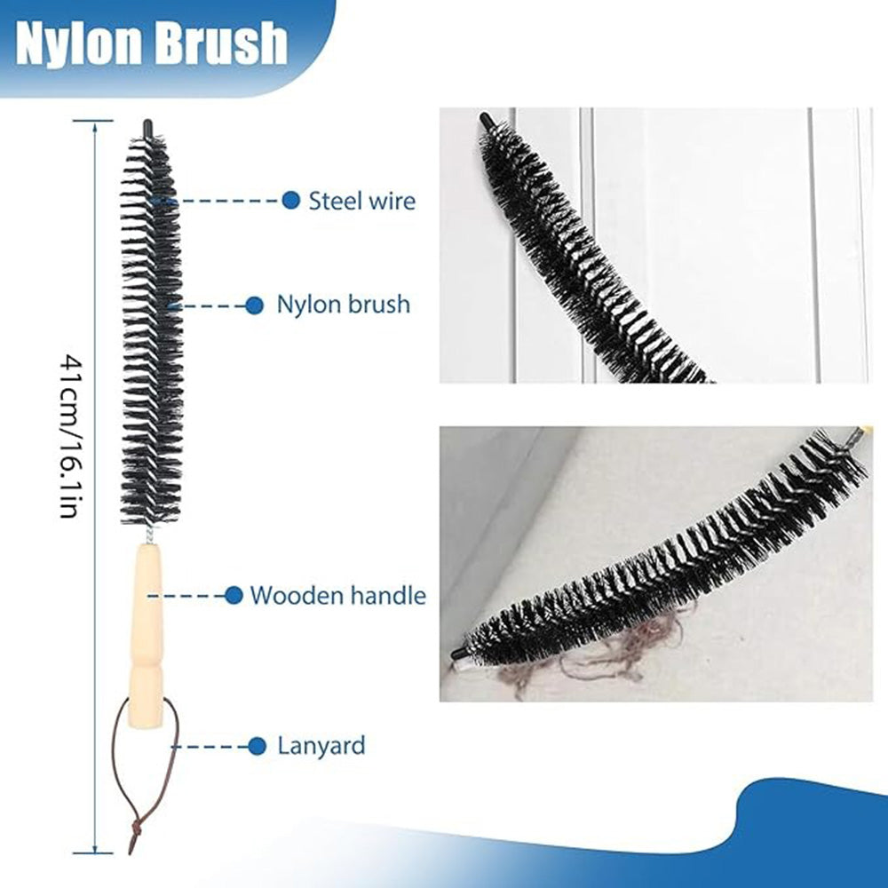30 pcs Chimney Cleaning Brush Kit Duct Vent Cleaning Set Sweep Brush Tool