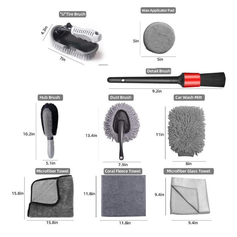 10Pcs Car Cleaning Tool Kit Car Wash Kit, Car Detailing Brush Set Secondary image