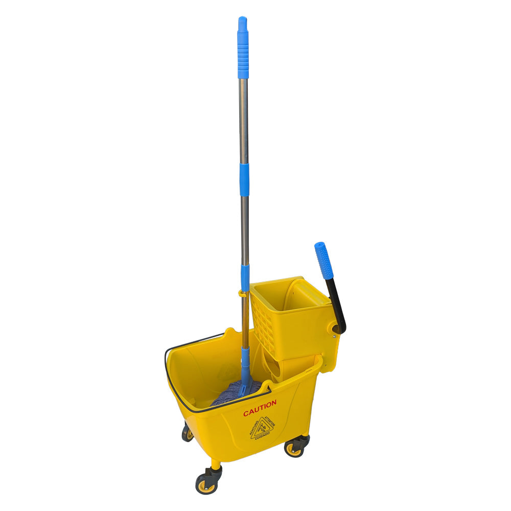 32L Commercial Mop Bucket Floor Cleaning Trolley Rolling Janitorial Mop Bucket Main image