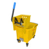 32L Commercial Mop Bucket Floor Cleaning Trolley Rolling Janitorial Mop Bucket