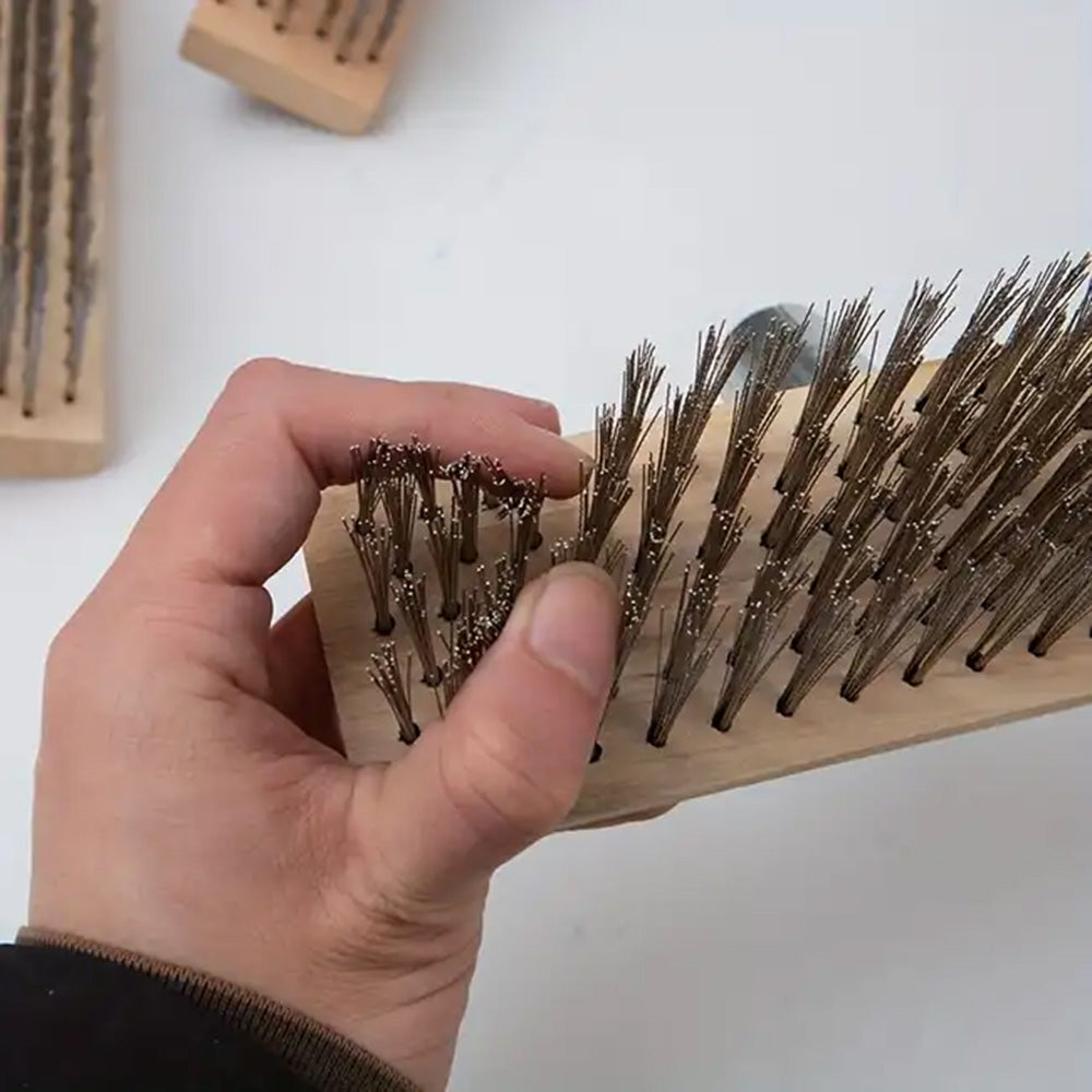 Stainless Steel Wire Brush Heavy Duty Scrubbing Brush long handle cleaning brush Secondary image