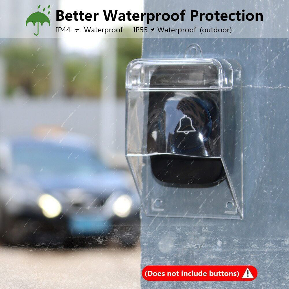 Outdoor Transparent Wireless Waterproof Doorbell Cover Main image