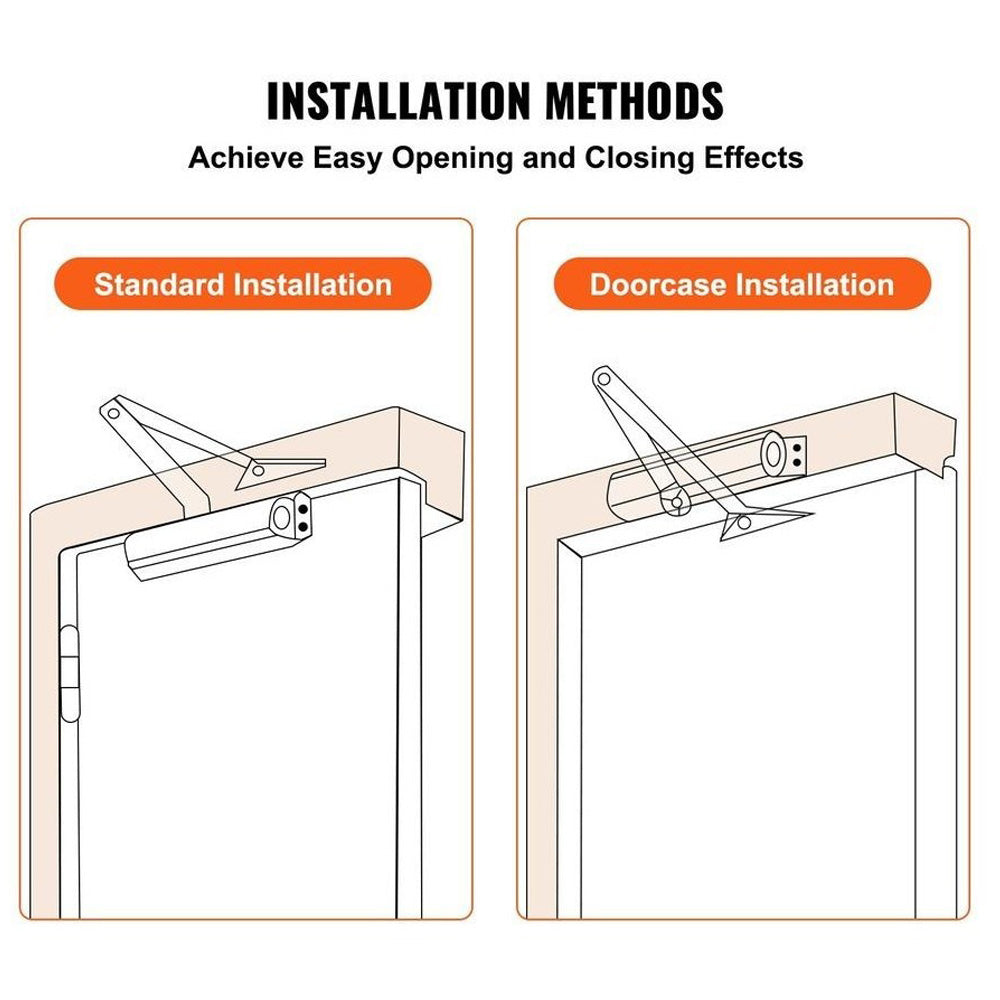 Automatic Door Closer 90 Degrees Positioning Stop Mute Soft Closing Device