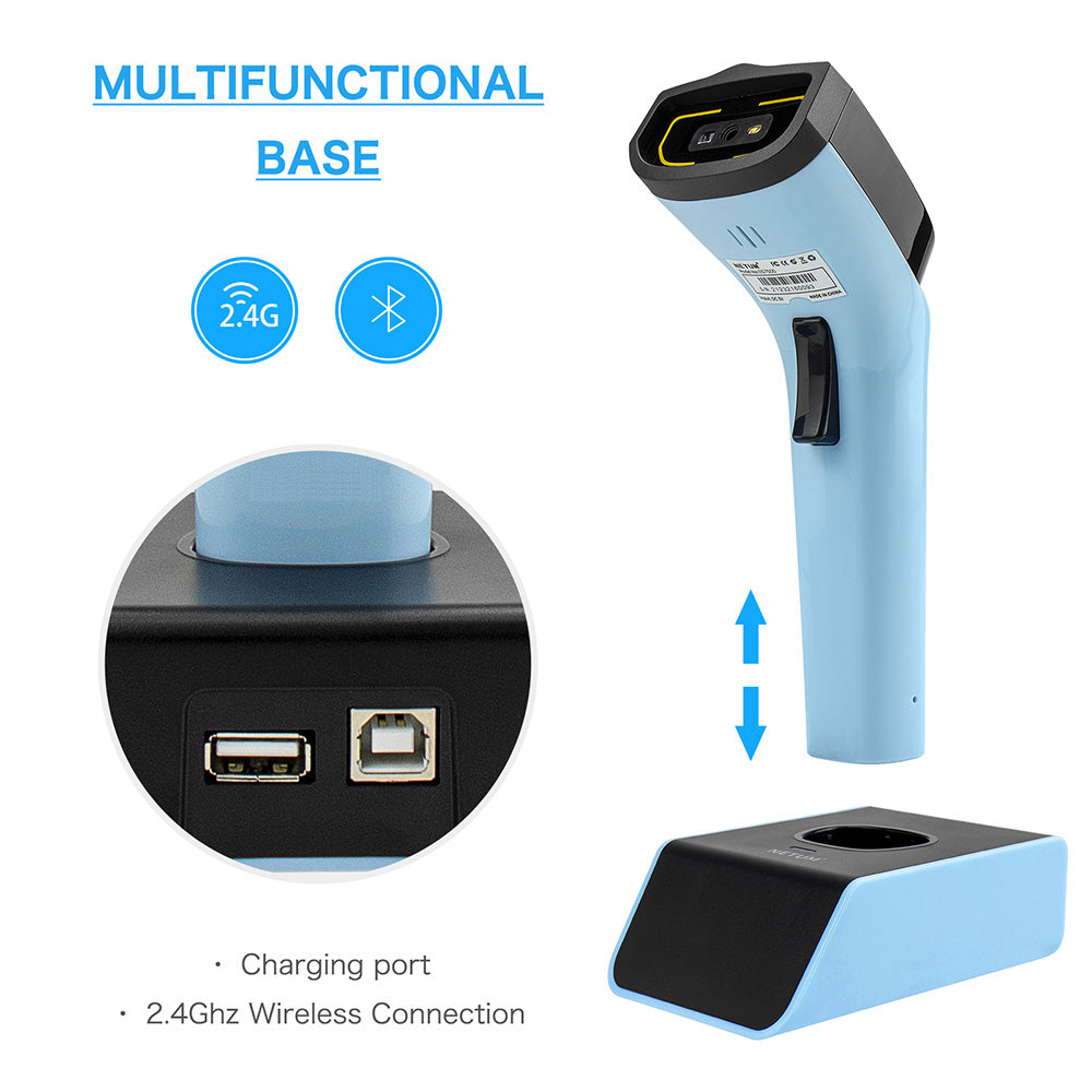 NETUM DS7500 2D Wireless 2.4Ghz Bluetooth Hands Free Automatic BarCode Scanner Secondary image