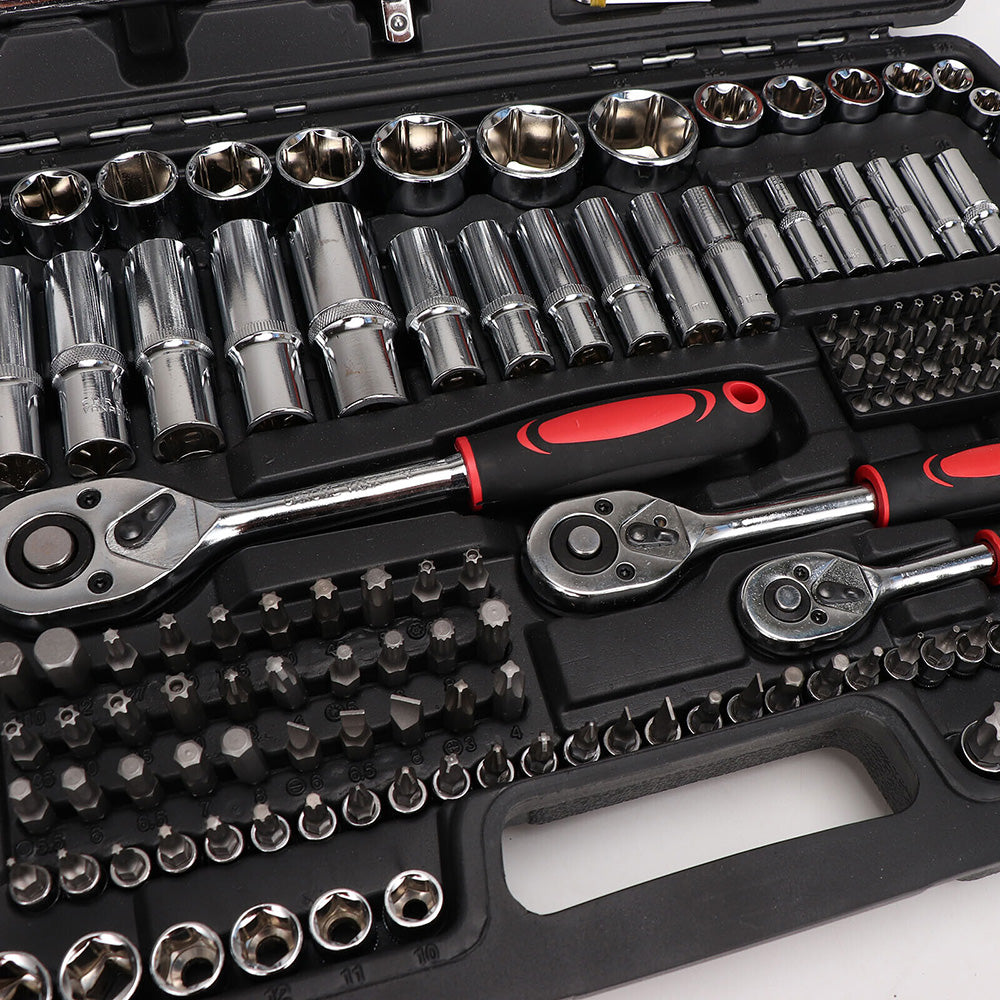 216 Piece Socket Set Household Car 1/2" & 1/4"& 3/8" Tool Kit Secondary image