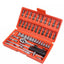 46pcs 1/4" Combination Drive Socket Set and Socket Wrench Se