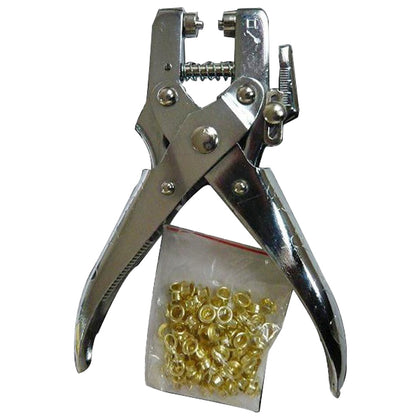 5mm Eyelet Installation Tool Lever Pliers Metal Hole Rivet Button 100 Eyelet
