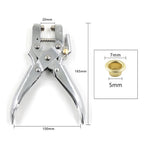 5mm Eyelet Installation Tool Lever Pliers Metal Hole Rivet Button 100 Eyelet