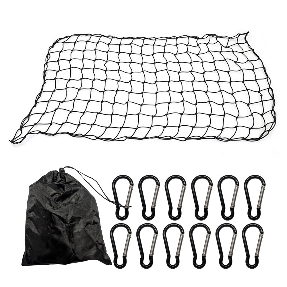 Heavy Duty Cargo Net UTE Trailer Car Net  Nylon Bungee Cord 12 D-Clips Main image