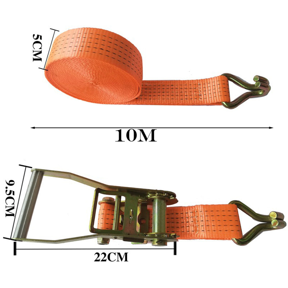 Heavy Duty Ratchets Tie Down Straps with Double J-Hook for Cargo Trailer Roof Rack Secondary image
