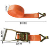 Heavy Duty Ratchets Tie Down Straps with Double J-Hook for Cargo Trailer Roof Rack