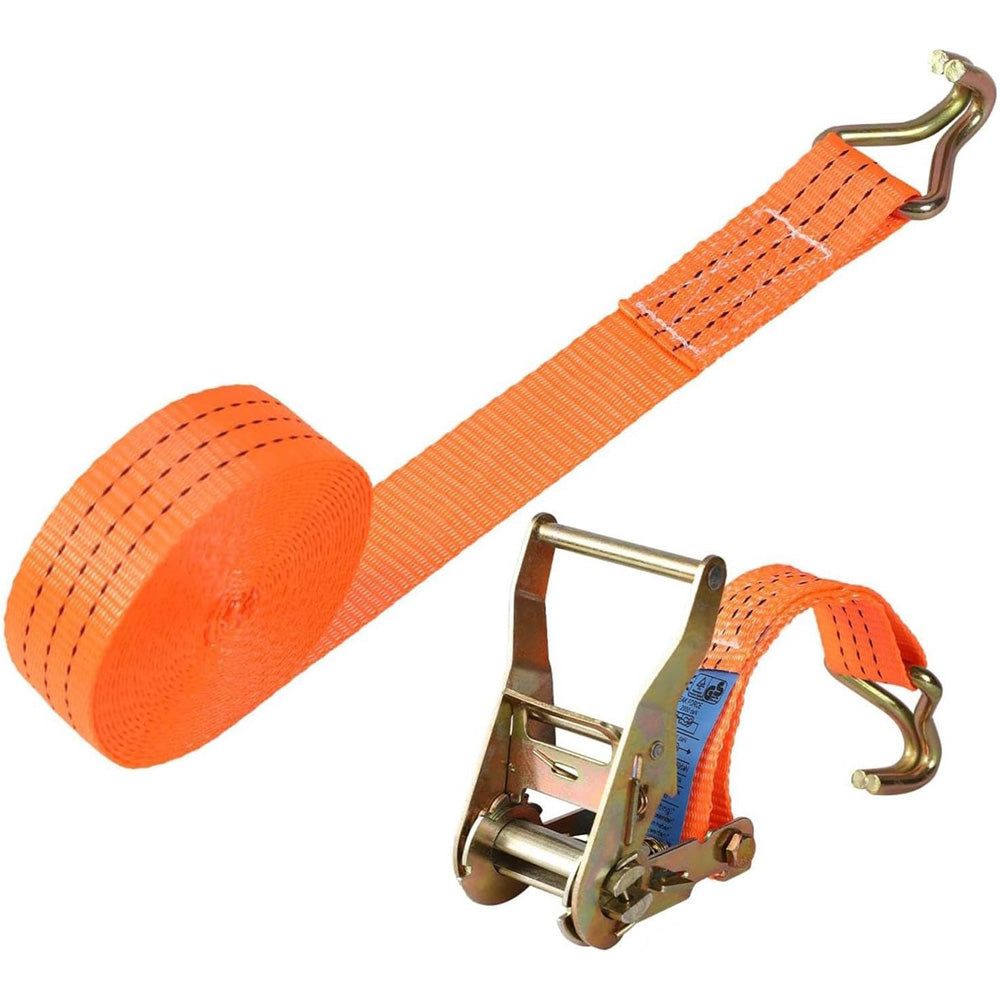 Heavy Duty Ratchets Tie Down Straps with Double J-Hook for Cargo Trailer Roof Rack Main image
