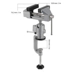 Mini Die Cast Vise Multi Angle 360º Swivel Portable Bench Table Vice Clamp