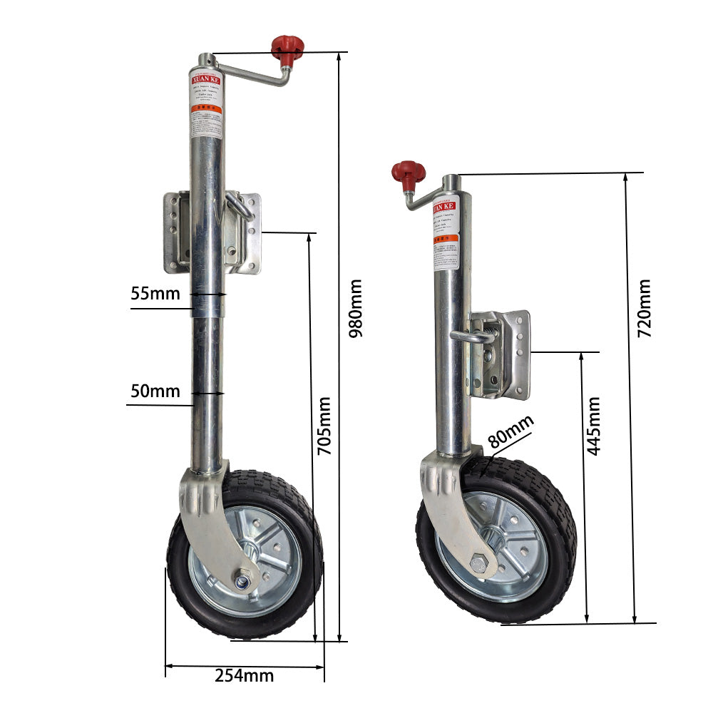 2000lbs 10″ Jockey Wheel &nbsp;Swivel Bracket Top Shake