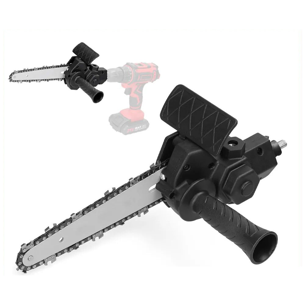 6 Inch Electric Drill Modified To Electric Chainsaw Woodworking Cutting Tool