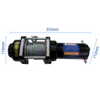 12V 4000LBS Electric Winch Tow Towing Truck 5mm x10m Steel Cable