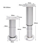 4pcs Stainless Steel Furniture Support Legs Adjustable in Height