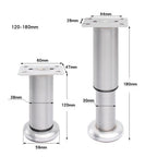 4pcs Stainless Steel Furniture Support Legs Adjustable in Height
