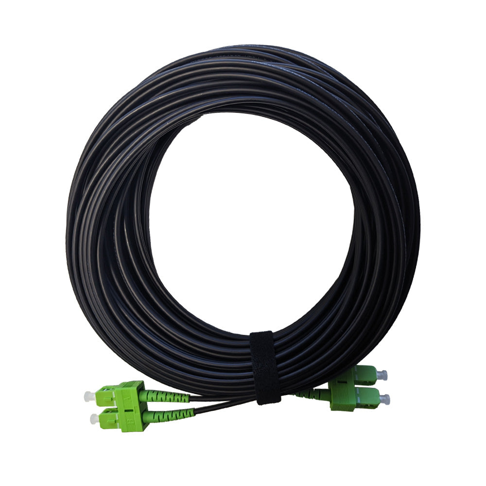 SC/APC-SC/APC Single-Armored SM 9/125 G657A2 DX 3.0mm LSZH Black