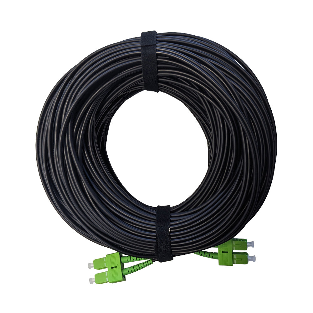 SC/APC-SC/APC Single-Armored SM 9/125 G657A2 DX 3.0mm LSZH Black