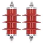 2Pcs Electric Fence High Voltage Arrester 15K Zinc Oxide Red Three Page Arrester
