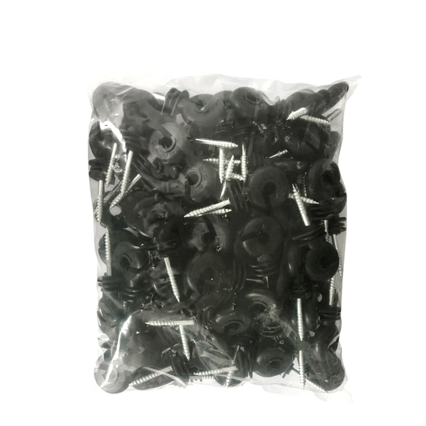 50Pcs Electric Fence Insulator Screw-in Insulator Fence Ring Wood Post Insulator