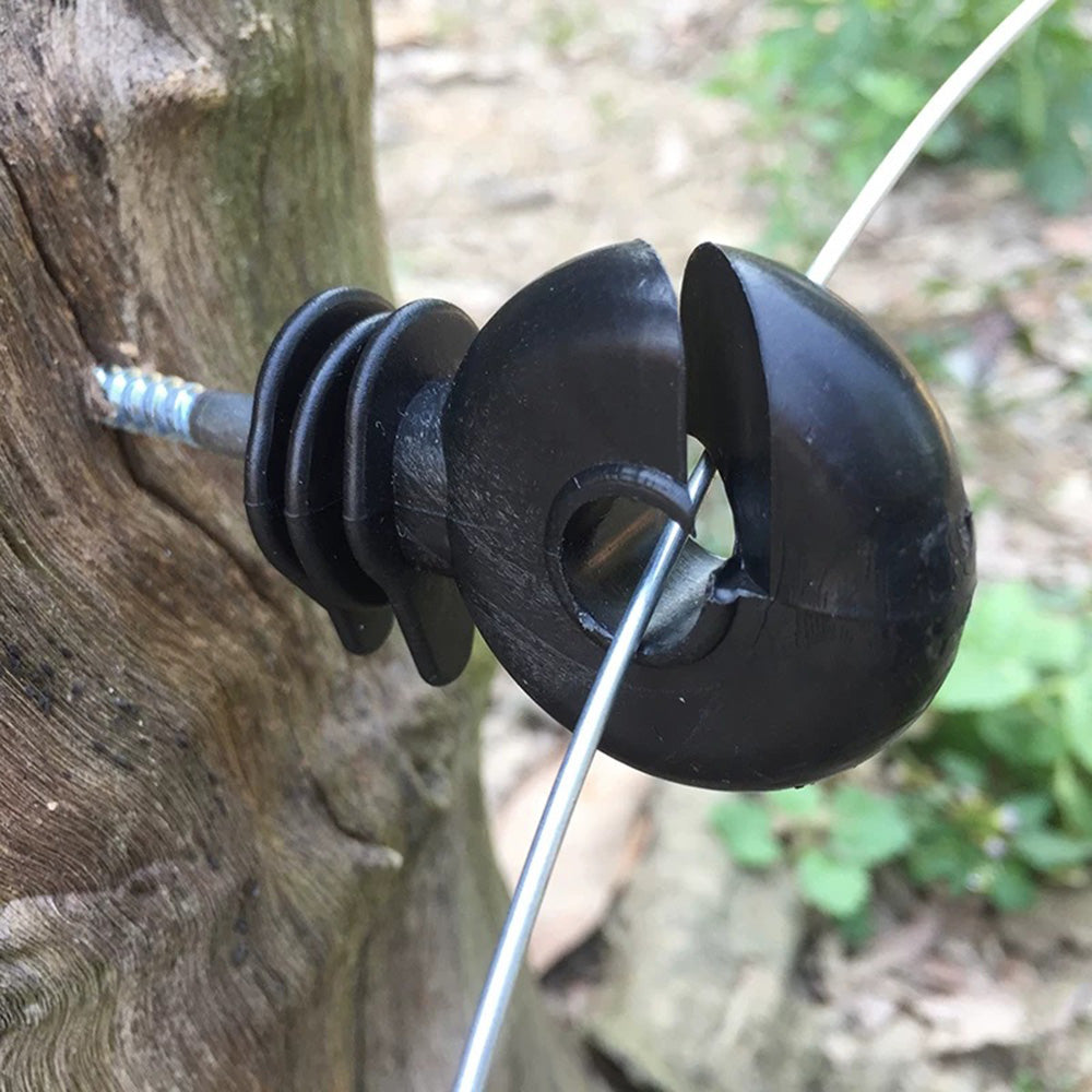 50Pcs Electric Fence Insulator Screw-in Insulator Fence Ring Wood Post Insulator