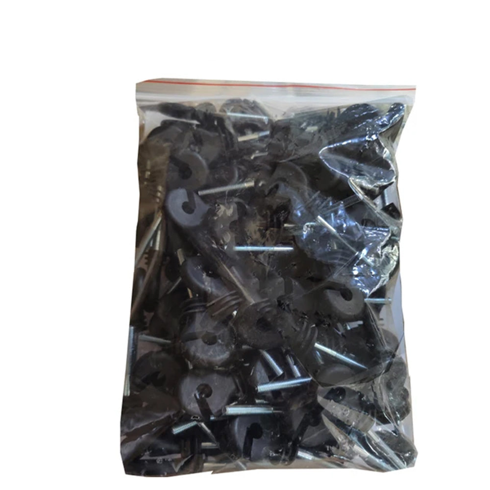 50 Pcs Electric Fence Insulation Screw Insulated Attachment Ring Insulator M6